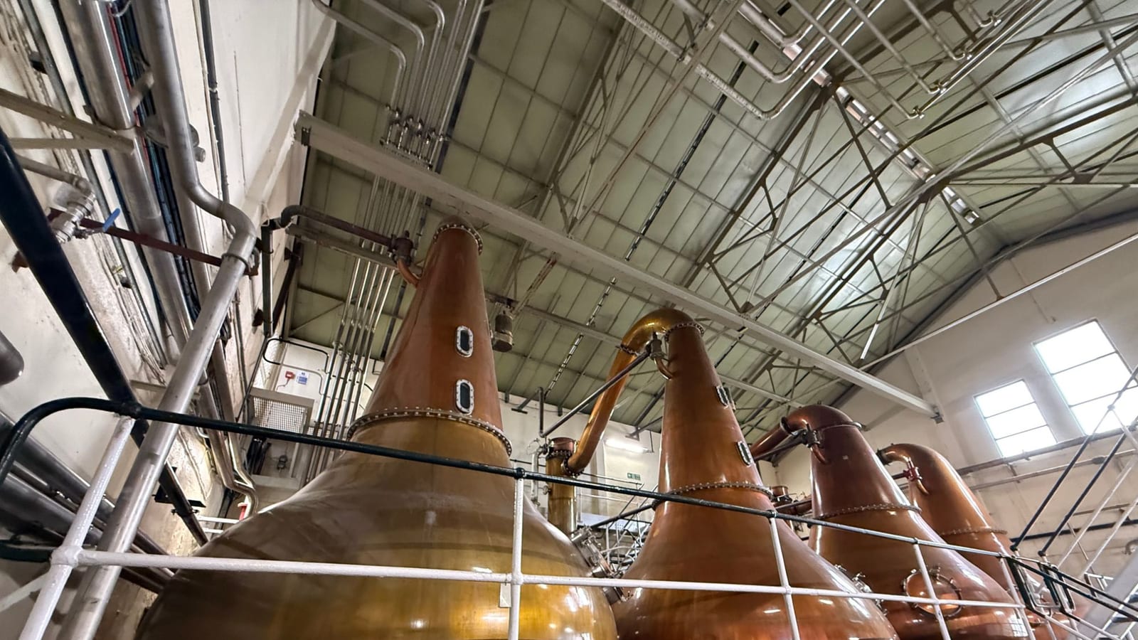 A copper pot still at Lagavulin distillery on Islay